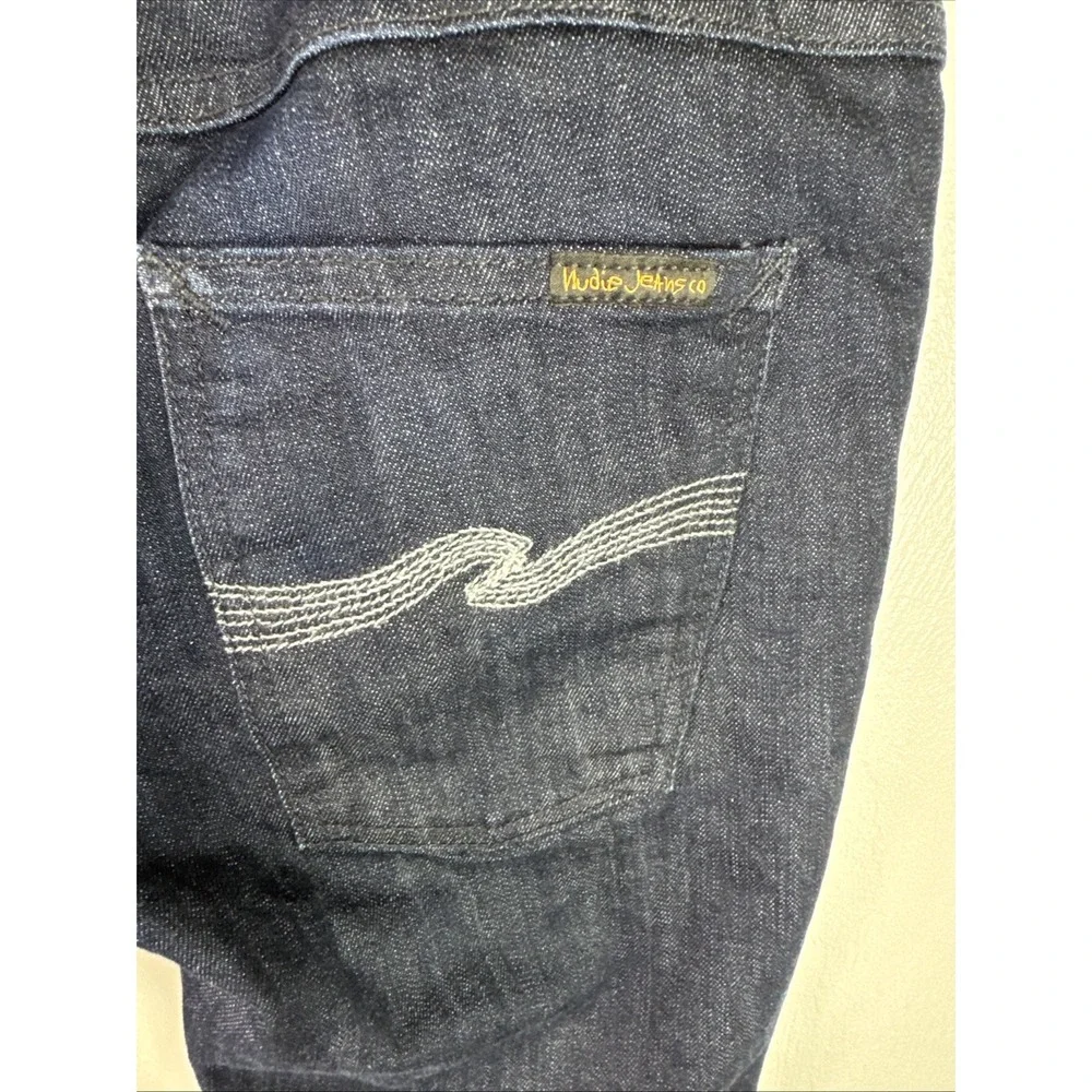 Nudie‎ jeans Men's W 29 Tape Ted Organic Dry Jeans Slim Dk Blue EUC